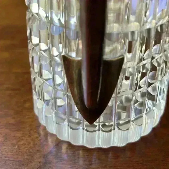 Vtg Crystal Claret Pitcher/Wine Decanter Top Area Handle And Spout Silver Plate - Picture 6 of 8